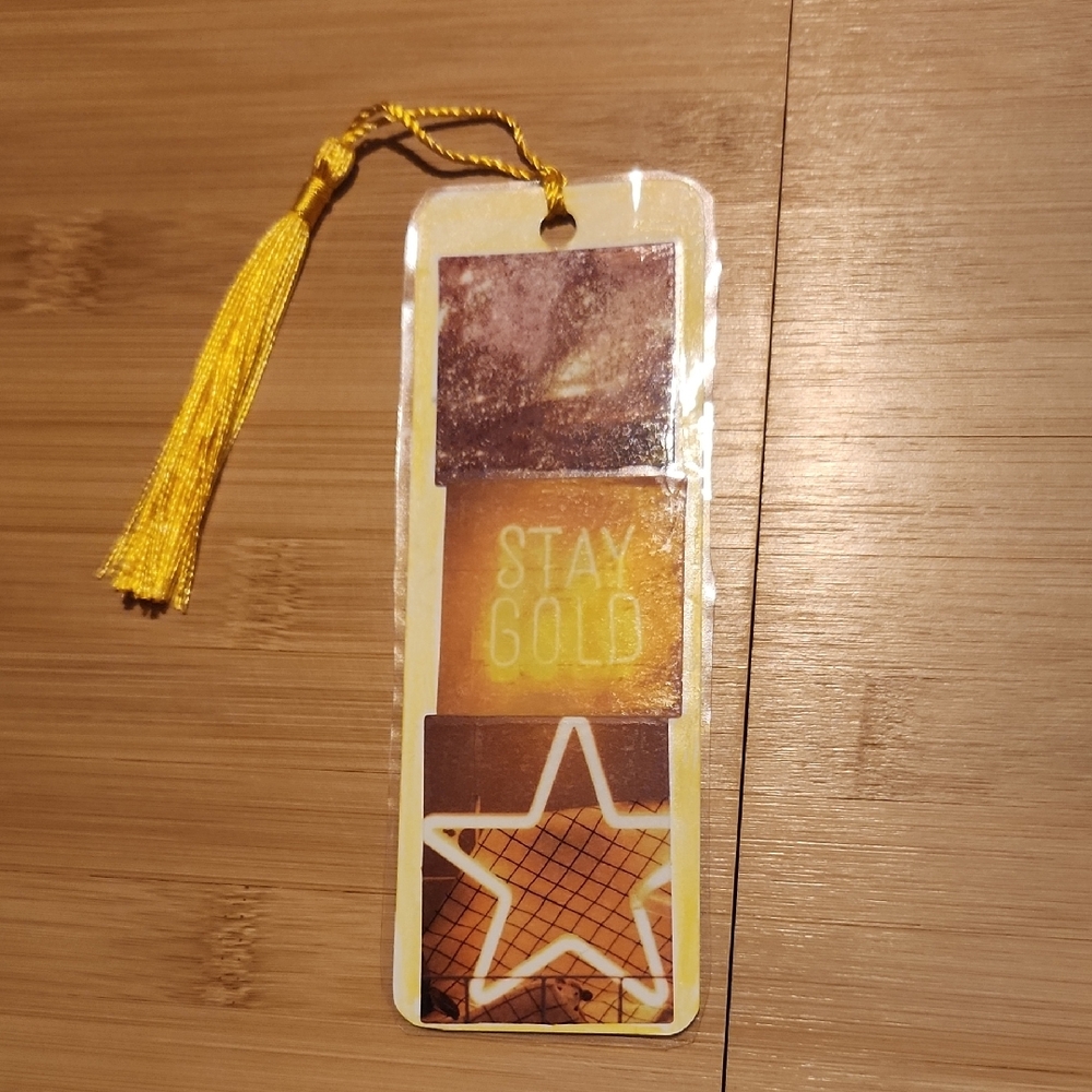 10/$20 Stay Gold Bookmark with Tassel